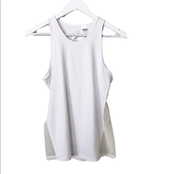 VICTORIA SPORT Twisted Mash Back Workout Tank Top Sleeveless White Sz XS - Picture 10 of 14